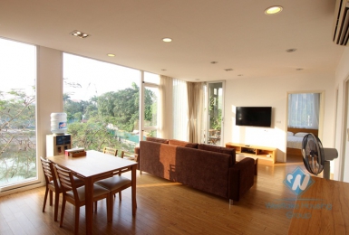 An apartment with lake view for rent in Tay Ho area, Ha Noi